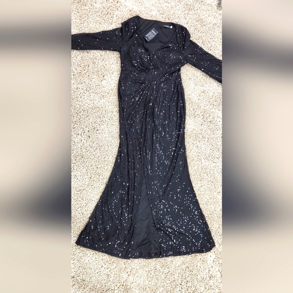 Sequin black gown